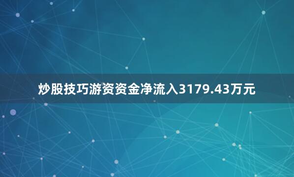 炒股技巧游资资金净流入3179.43万元
